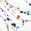 Collana Skiset - Celeste & argento - Vetro di Murano Originale OMG