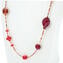 Collana Skiset - Rosso & oro - Vetro di Murano Originale OMG
