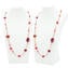 Collana Skiset - Rosso & oro - Vetro di Murano Originale OMG