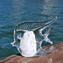Moon fish Figurine - White Sommerso - Orginal Murano Glass OMG