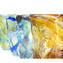  Nuance Collection - Amber Aquamarine & Silver - Sbruffi Vase - Original Murano glass