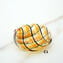Filigree Murano glass Beads - Yellow black