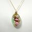 Bloom Pendant Jade - Oval - Murrine & Gold  - Orignal Murano Glass OMG 