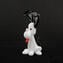 Cane bianco in miniatura - Vetro di Murano Originale OMG