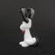 Cane bianco in miniatura - Vetro di Murano Originale OMG