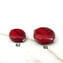 Murano glass Beads - Red & Aventurine 