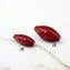 Murano glass Beads - Red & Aventurine 