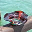 Piatto centrotavola - Rosso & argento - Vetro di Murano Originale OMG