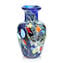 Vaso Eden Soffiato - Blu e foglia argento - Original Murano Glass