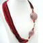 Necklace Red & Black - Conterie + beads filigree - Original Murano Glass OMG