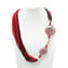Necklace Red & Black - Conterie + beads filigree - Original Murano Glass OMG