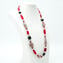 Collana perle in vetro - Rosso & neron - Vetro di Murano Originale OMG