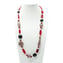 Collana perle in vetro - Rosso & neron - Vetro di Murano Originale OMG