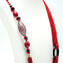 Collana Rossa & nera - Conterie + perla in filigrana - Vetro di Murano Originale OMG