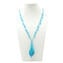 Necklace glass bead - Lightblue & aventurine - Original Murano Glass OMG