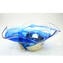 Centrotavola Sbruffi Blu & Argento - Piatto centrotavola in Vetro di Murano