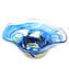 Centrotavola Sbruffi Blu & Argento - Piatto centrotavola in Vetro di Murano