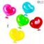 Medium 5 Heart Glass Balloons - To hang - Original Murano Glass OMG