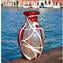 Vaso Meridiano - Corallo + Argento - Vetro di Murano Soffiato