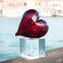 Cuore soffiato - Fermacarte - Vetro di Murano Originale OMG