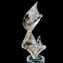 Strip Sculpture Sommerso Gold - Chroma Collection - Original Murano Glass 