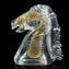 Horse head Sculpture Sommerso Gold - Chroma Collection - Original Murano Glass 