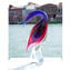 Heron Female Sculpture Sommerso - Chroma Collection - Original Murano Glass 