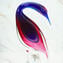 Heron Female Sculpture Sommerso - Chroma Collection - Original Murano Glass 